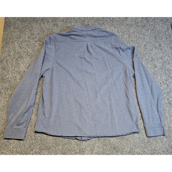 johnnie-O 2XL Blue Long Sleeve Button Down Shirt Mens Casual Pocket Golf - Picture 7 of 7